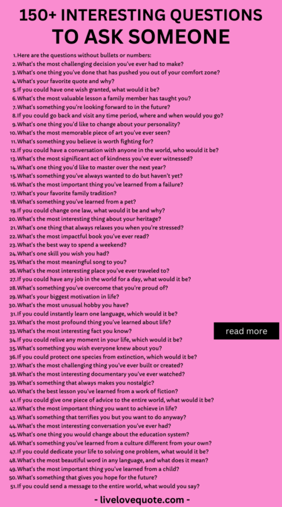 200 Interesting Hot Seat Questions (Conversation Starters) – livelovequote