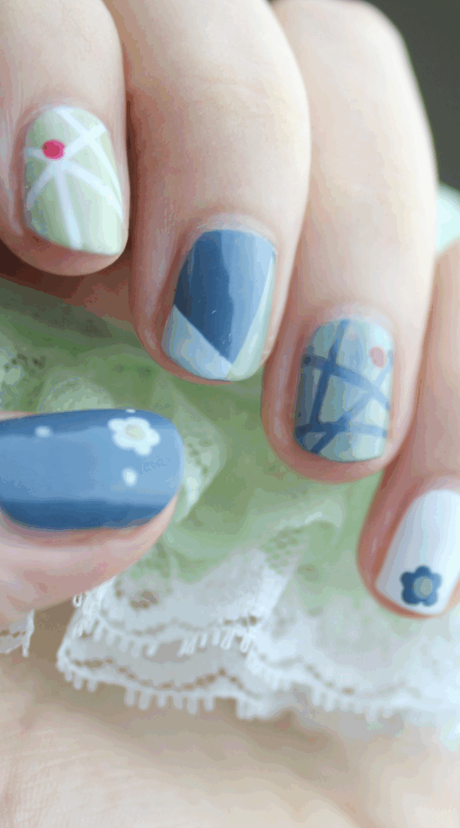 Cute Summer Picnic Nails